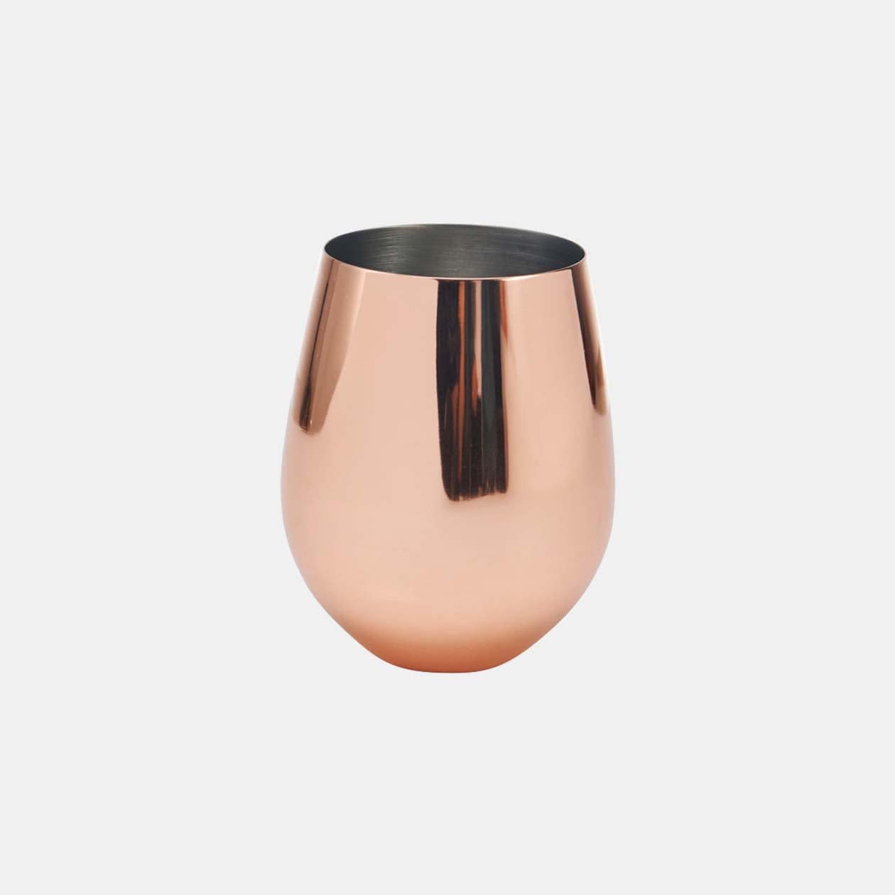 HOUDINI COPPER PLATE STEMLESS GOBLET 18OZ