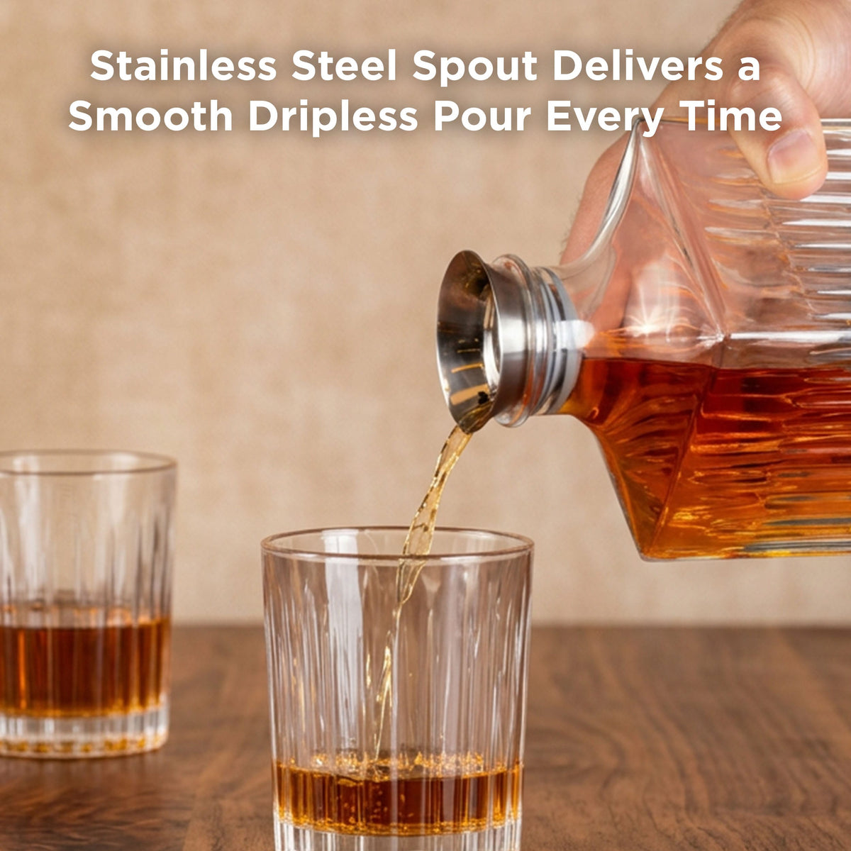 4-Piece Whiskey Decanter Set